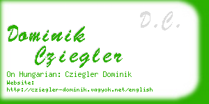 dominik cziegler business card